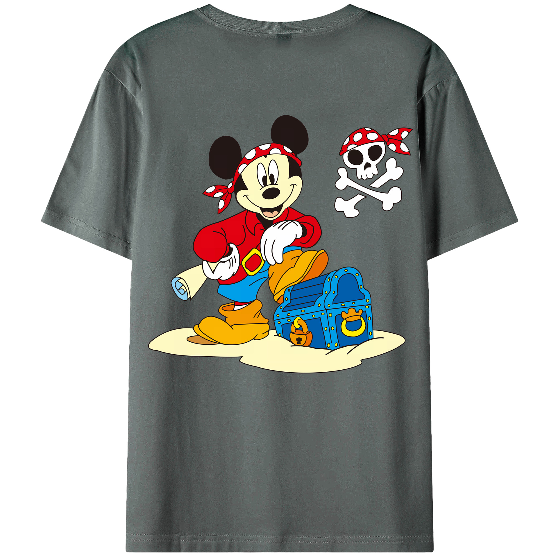 （画像用） ミッキーマウス Mickey Mouse 綿100％半袖Tシャツ（背面プリント）